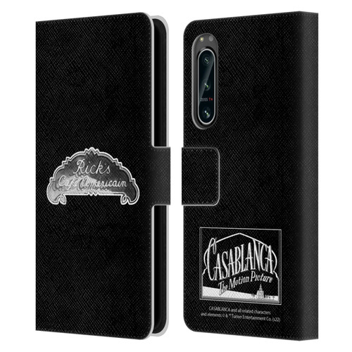 Casablanca Graphics Rick's Cafe Leather Book Wallet Case Cover For Sony Xperia 5 IV