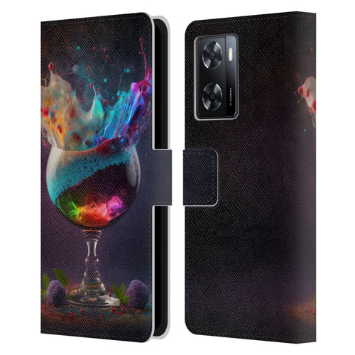 Spacescapes Cocktails Universal Magic Leather Book Wallet Case Cover For OPPO A57s