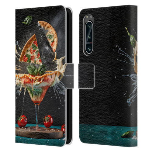 Spacescapes Cocktails Margarita Martini Blast Leather Book Wallet Case Cover For Sony Xperia 5 IV