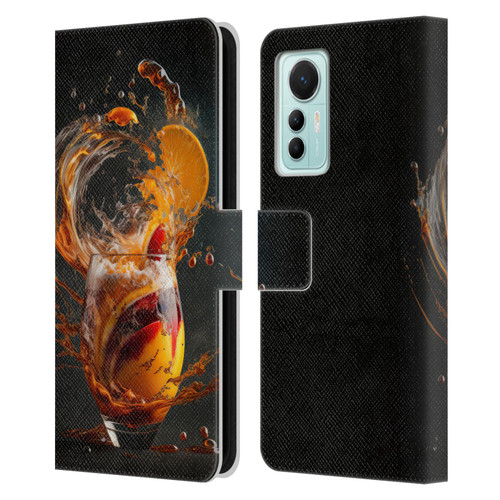 Spacescapes Cocktails Modern Twist, Hurricane Leather Book Wallet Case Cover For Xiaomi 12 Lite