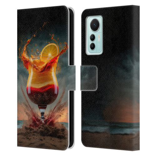 Spacescapes Cocktails Summer On The Beach Leather Book Wallet Case Cover For Xiaomi 12 Lite