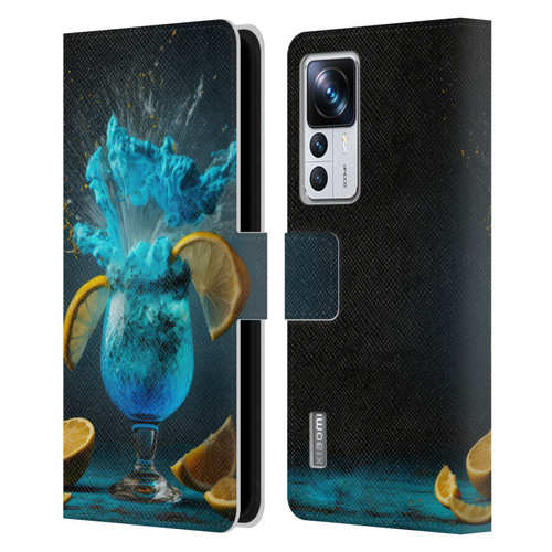 Spacescapes Cocktails Blue Lagoon Explosion Leather Book Wallet Case Cover For Xiaomi 12T Pro