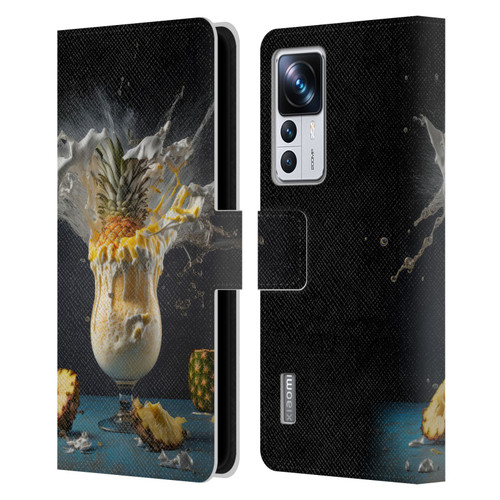 Spacescapes Cocktails Piña Colada Pop Leather Book Wallet Case Cover For Xiaomi 12T Pro