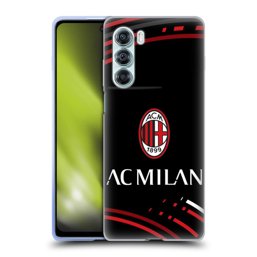 AC Milan Crest Patterns Curved Soft Gel Case for Motorola Edge S30 / Moto G200 5G