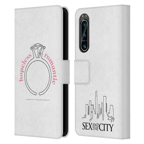 Sex and The City: Television Series Characters Hopeless Romantic Charlotte Leather Book Wallet Case Cover For Sony Xperia 5 IV