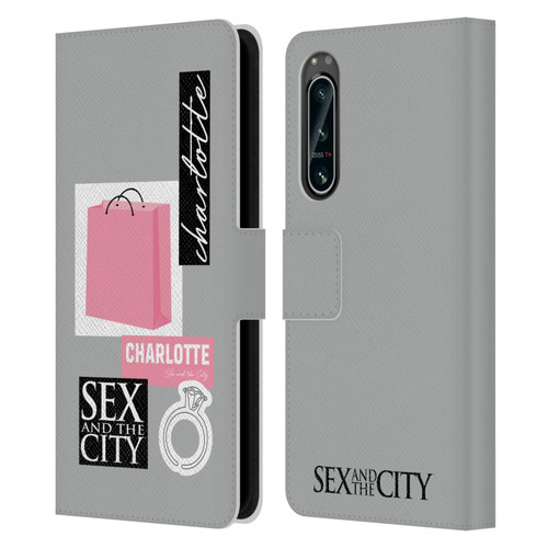 Sex and The City: Television Series Characters Shopping Bag Charlotte Leather Book Wallet Case Cover For Sony Xperia 5 IV