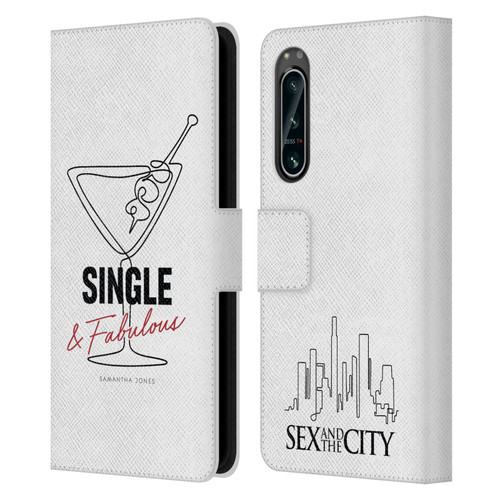 Sex and The City: Television Series Characters Single And Fabulous Samantha Leather Book Wallet Case Cover For Sony Xperia 5 IV
