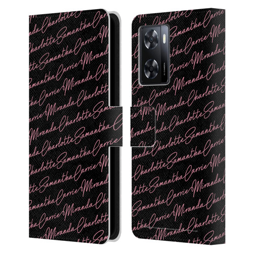 Sex and The City: Television Series Graphics Name Pattern Leather Book Wallet Case Cover For OPPO A57s