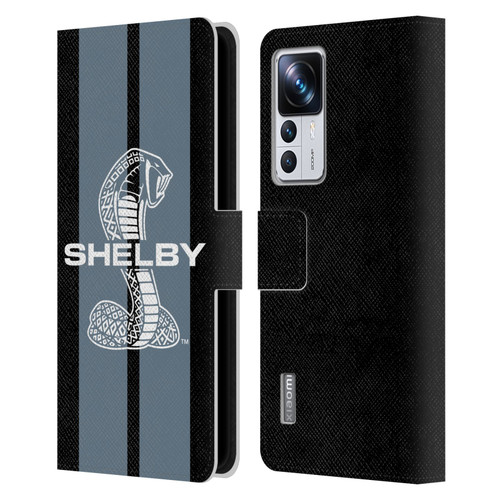 Shelby Car Graphics Gray Leather Book Wallet Case Cover For Xiaomi 12T Pro