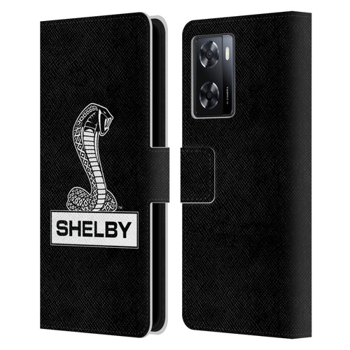 Shelby Logos Plain Leather Book Wallet Case Cover For OPPO A57s