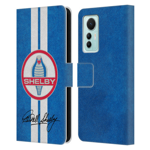 Shelby Logos Distressed Blue Leather Book Wallet Case Cover For Xiaomi 12 Lite