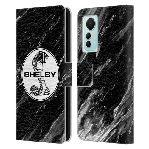 Shelby Logos Marble Leather Book Wallet Case Cover For Xiaomi 12 Lite