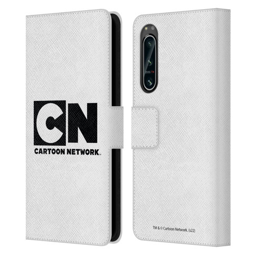 Cartoon Network Logo Plain Leather Book Wallet Case Cover For Sony Xperia 5 IV