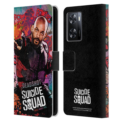 Suicide Squad 2016 Graphics Deadshot Poster Leather Book Wallet Case Cover For OPPO A57s