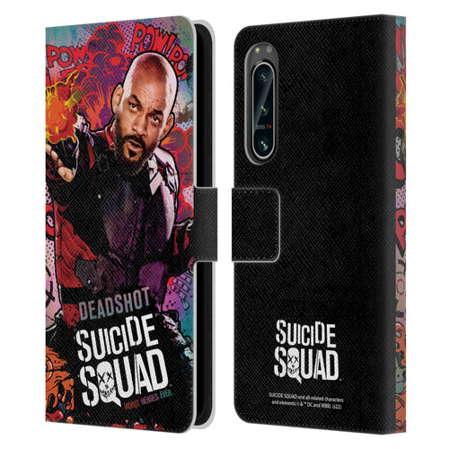 Suicide Squad 2016 Graphics Deadshot Poster Leather Book Wallet Case Cover For Sony Xperia 5 IV