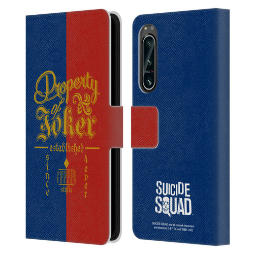 Suicide Squad 2016 Graphics Property Of Joker Leather Book Wallet Case Cover For Sony Xperia 5 IV