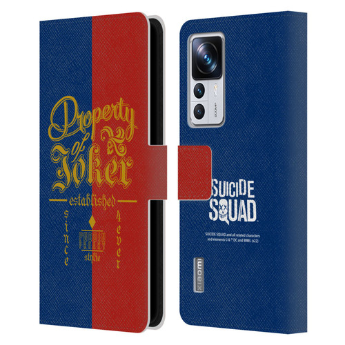 Suicide Squad 2016 Graphics Property Of Joker Leather Book Wallet Case Cover For Xiaomi 12T Pro