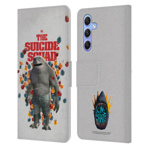 The Suicide Squad 2021 Character Poster King Shark Leather Book Wallet Case Cover For Samsung Galaxy A34 5G