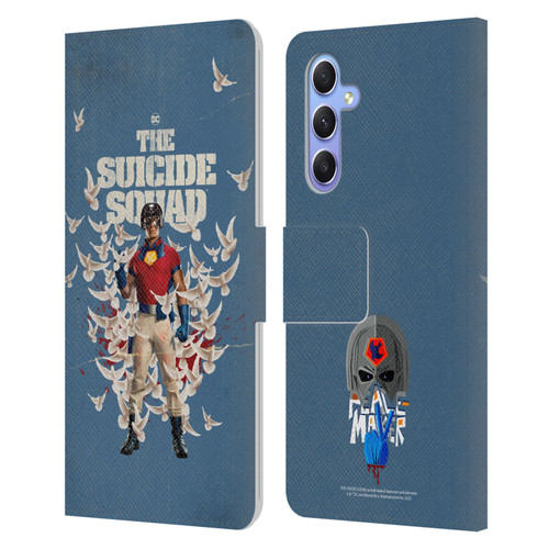 The Suicide Squad 2021 Character Poster Peacemaker Leather Book Wallet Case Cover For Samsung Galaxy A34 5G