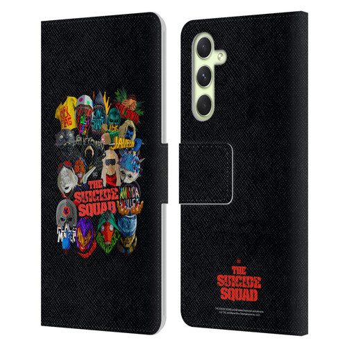 The Suicide Squad 2021 Character Poster Group Head Leather Book Wallet Case Cover For Samsung Galaxy A54 5G