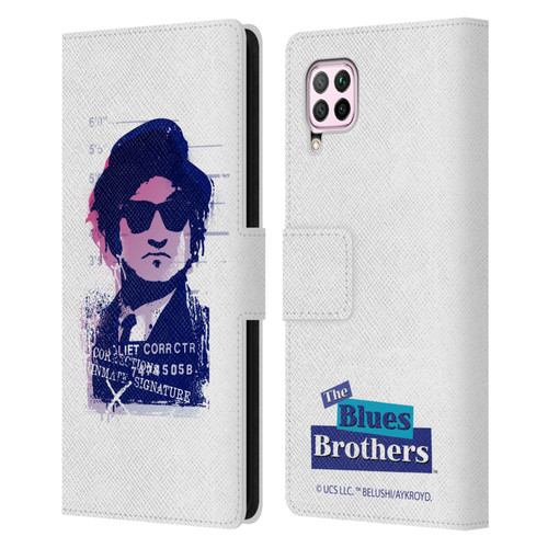 The Blues Brothers Graphics Jake Leather Book Wallet Case Cover For Huawei Nova 6 SE / P40 Lite