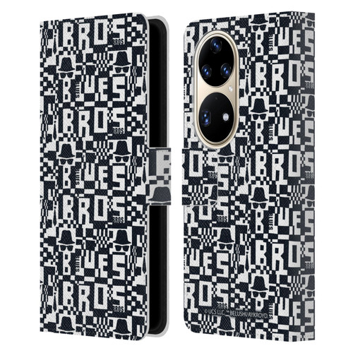 The Blues Brothers Graphics Pattern Leather Book Wallet Case Cover For Huawei P50 Pro