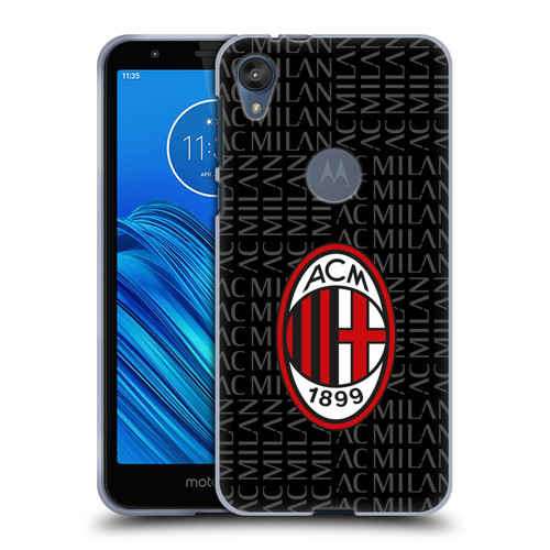 AC Milan Crest Patterns Red And Grey Soft Gel Case for Motorola Moto E6