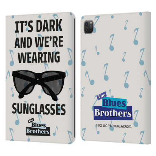 The Blues Brothers Graphics Sunglasses Leather Book Wallet Case Cover For Apple iPad Pro 11 2020 / 2021 / 2022