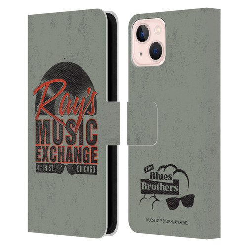The Blues Brothers Graphics Ray's Music Exchange Leather Book Wallet Case Cover For Apple iPhone 13