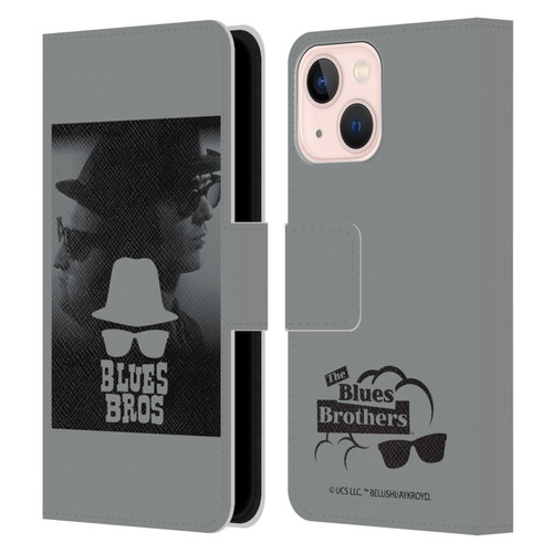The Blues Brothers Graphics Jake And Elwood Leather Book Wallet Case Cover For Apple iPhone 13 Mini