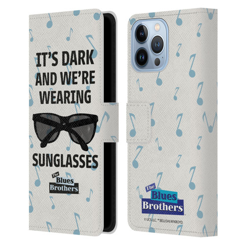 The Blues Brothers Graphics Sunglasses Leather Book Wallet Case Cover For Apple iPhone 13 Pro Max