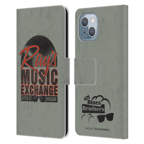 The Blues Brothers Graphics Ray's Music Exchange Leather Book Wallet Case Cover For Apple iPhone 14