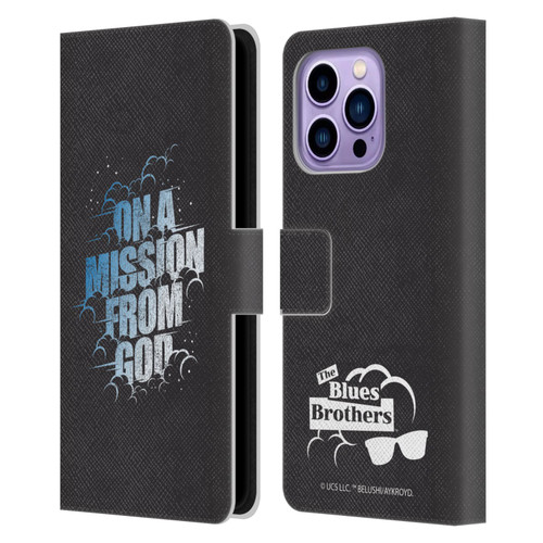 The Blues Brothers Graphics On A Mission From God Leather Book Wallet Case Cover For Apple iPhone 14 Pro Max