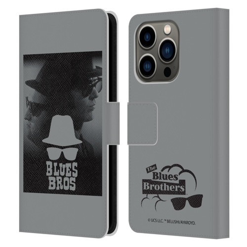 The Blues Brothers Graphics Jake And Elwood Leather Book Wallet Case Cover For Apple iPhone 14 Pro