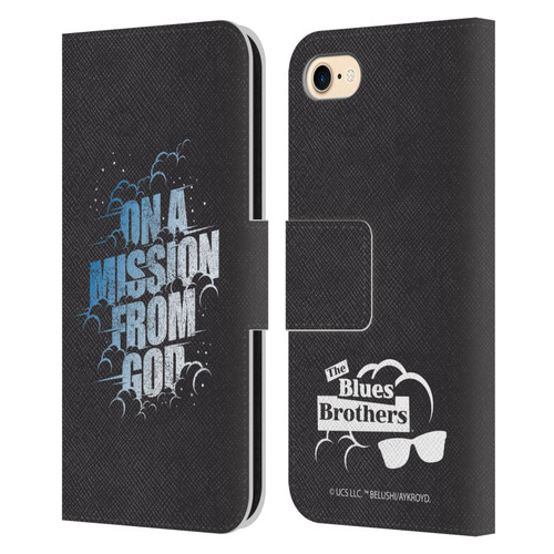 The Blues Brothers Graphics On A Mission From God Leather Book Wallet Case Cover For Apple iPhone 7 / 8 / SE 2020 & 2022