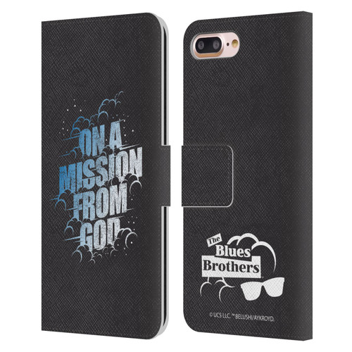 The Blues Brothers Graphics On A Mission From God Leather Book Wallet Case Cover For Apple iPhone 7 Plus / iPhone 8 Plus