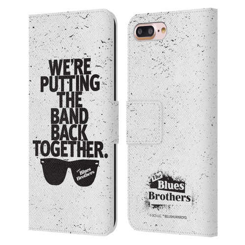 The Blues Brothers Graphics The Band Back Together Leather Book Wallet Case Cover For Apple iPhone 7 Plus / iPhone 8 Plus