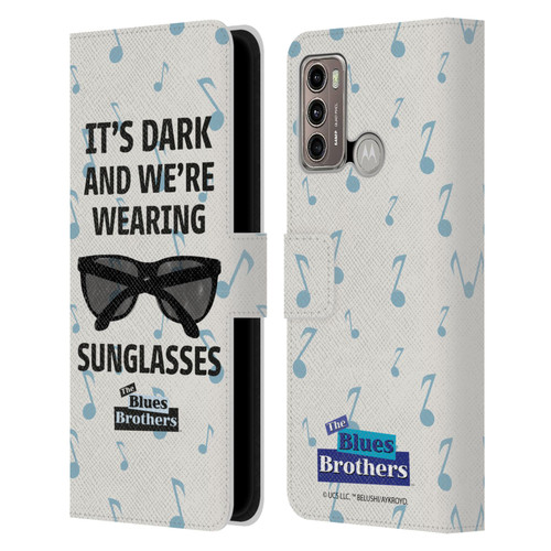 The Blues Brothers Graphics Sunglasses Leather Book Wallet Case Cover For Motorola Moto G60 / Moto G40 Fusion