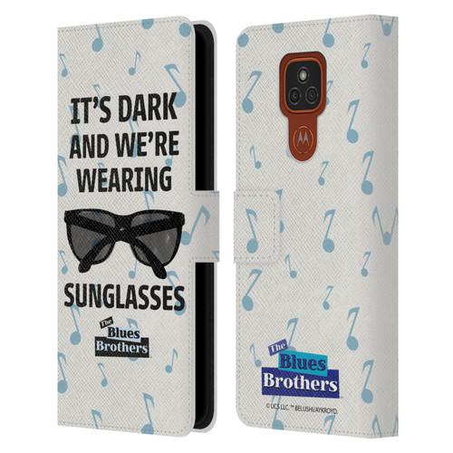 The Blues Brothers Graphics Sunglasses Leather Book Wallet Case Cover For Motorola Moto E7 Plus