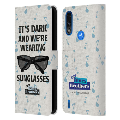 The Blues Brothers Graphics Sunglasses Leather Book Wallet Case Cover For Motorola Moto E7 Power / Moto E7i Power