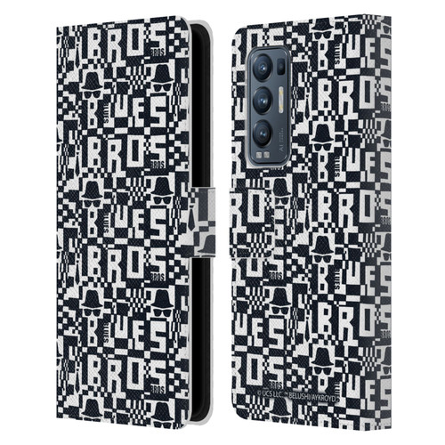 The Blues Brothers Graphics Pattern Leather Book Wallet Case Cover For OPPO Find X3 Neo / Reno5 Pro+ 5G