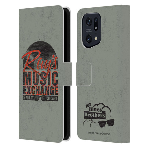 The Blues Brothers Graphics Ray's Music Exchange Leather Book Wallet Case Cover For OPPO Find X5 Pro