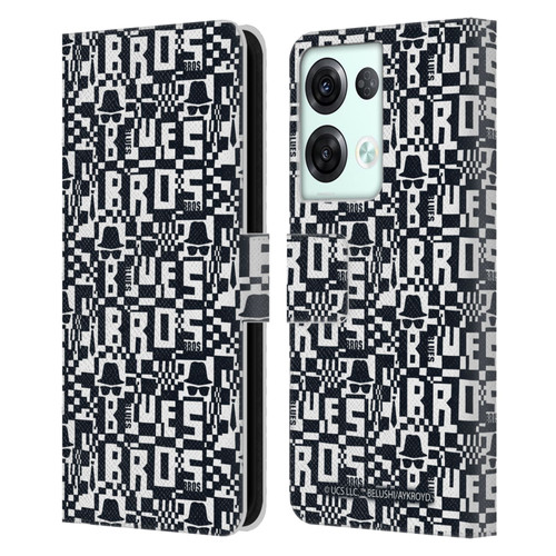 The Blues Brothers Graphics Pattern Leather Book Wallet Case Cover For OPPO Reno8 Pro