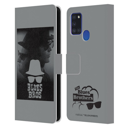 The Blues Brothers Graphics Jake And Elwood Leather Book Wallet Case Cover For Samsung Galaxy A21s (2020)