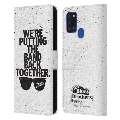 The Blues Brothers Graphics The Band Back Together Leather Book Wallet Case Cover For Samsung Galaxy A21s (2020)
