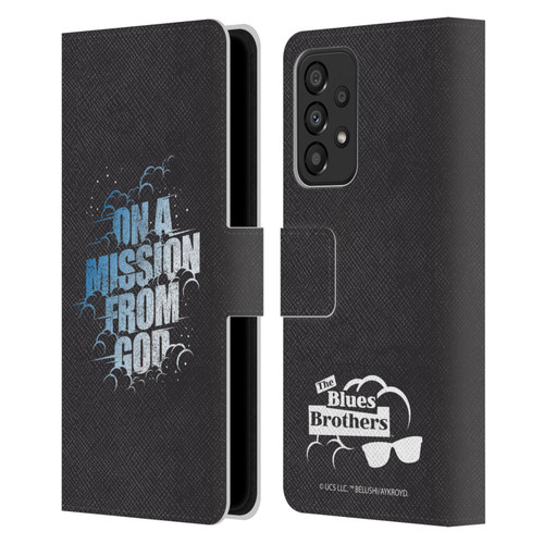 The Blues Brothers Graphics On A Mission From God Leather Book Wallet Case Cover For Samsung Galaxy A33 5G (2022)