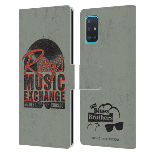 The Blues Brothers Graphics Ray's Music Exchange Leather Book Wallet Case Cover For Samsung Galaxy A51 (2019)