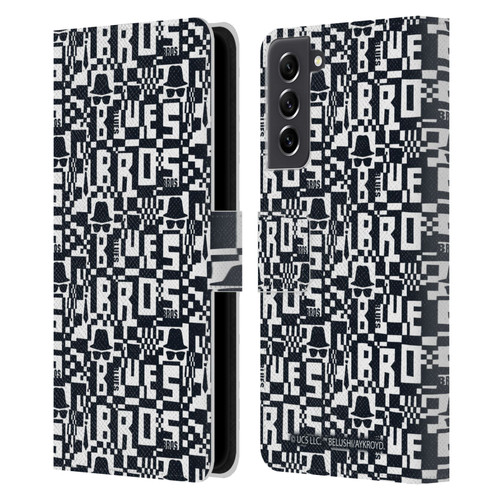 The Blues Brothers Graphics Pattern Leather Book Wallet Case Cover For Samsung Galaxy S21 FE 5G