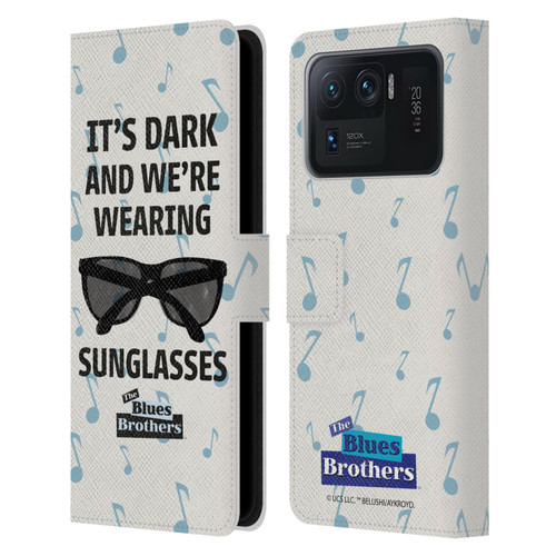The Blues Brothers Graphics Sunglasses Leather Book Wallet Case Cover For Xiaomi Mi 11 Ultra