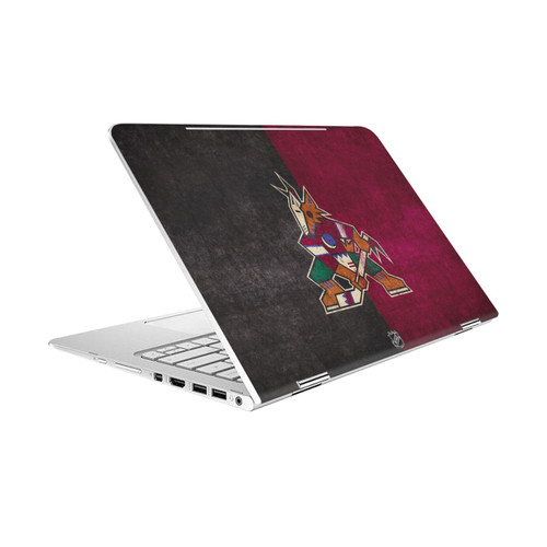 NHL Arizona Coyotes Half Distressed Vinyl Sticker Skin Decal Cover for HP Spectre Pro X360 G2